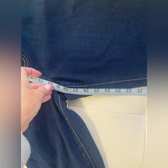 Michael Kors Dark Blue Boot, Cut Leg Jeans - Picture 8 of 8